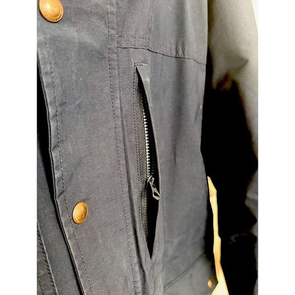 Lands’ End Mens Large (42-44) Bayfield Cotton Parka Barn Jacket Navy Blue 486014 - Picture 7 of 16